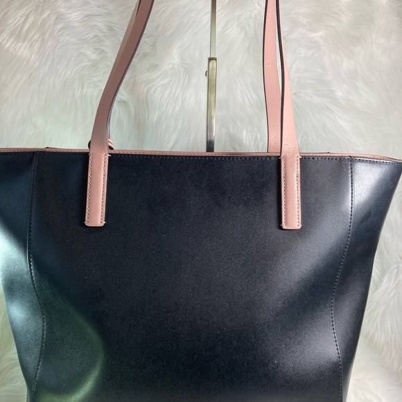 EUC 💕 Kate Spade New York Rosa Daisy Black and Pink Tote Bag - Picture 4 of 8